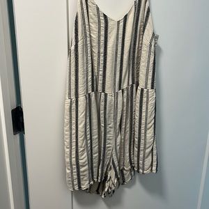 Loft black and white romper